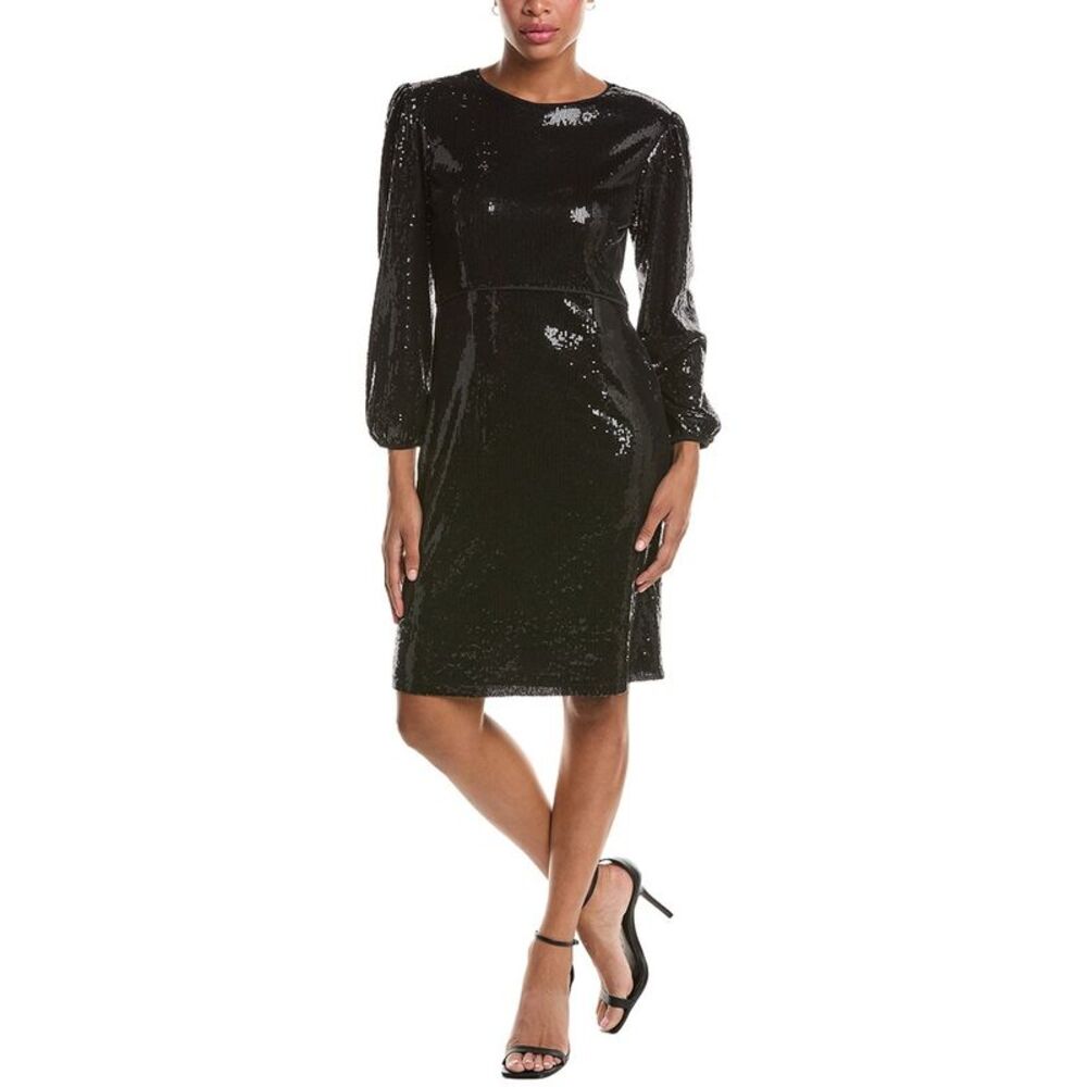 Jude Connally Womens Bianca Sequin Dress, Black